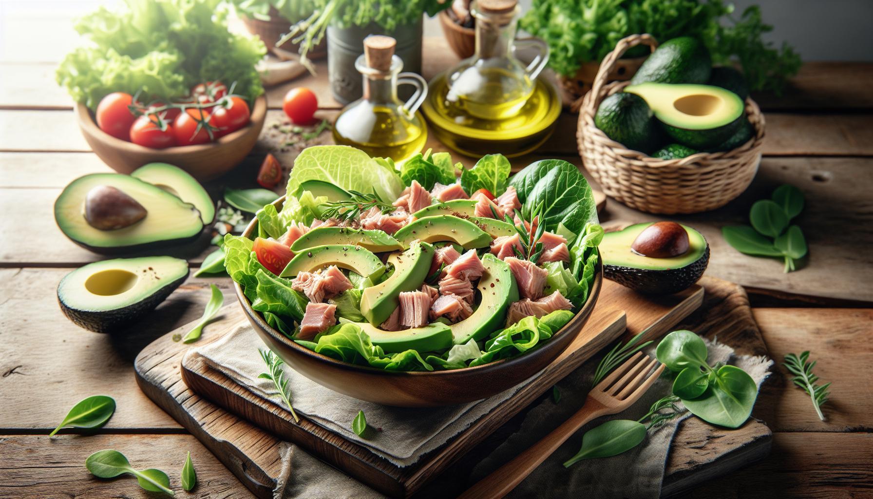 Beneficios de la ensalada de lechuga aguacate y atún para la pérdida de peso