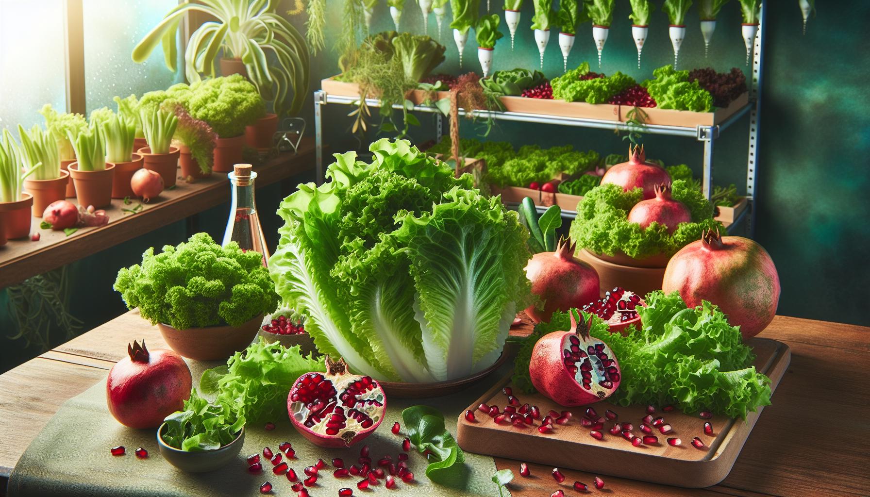 Beneficios nutricionales de la granada y lechuga