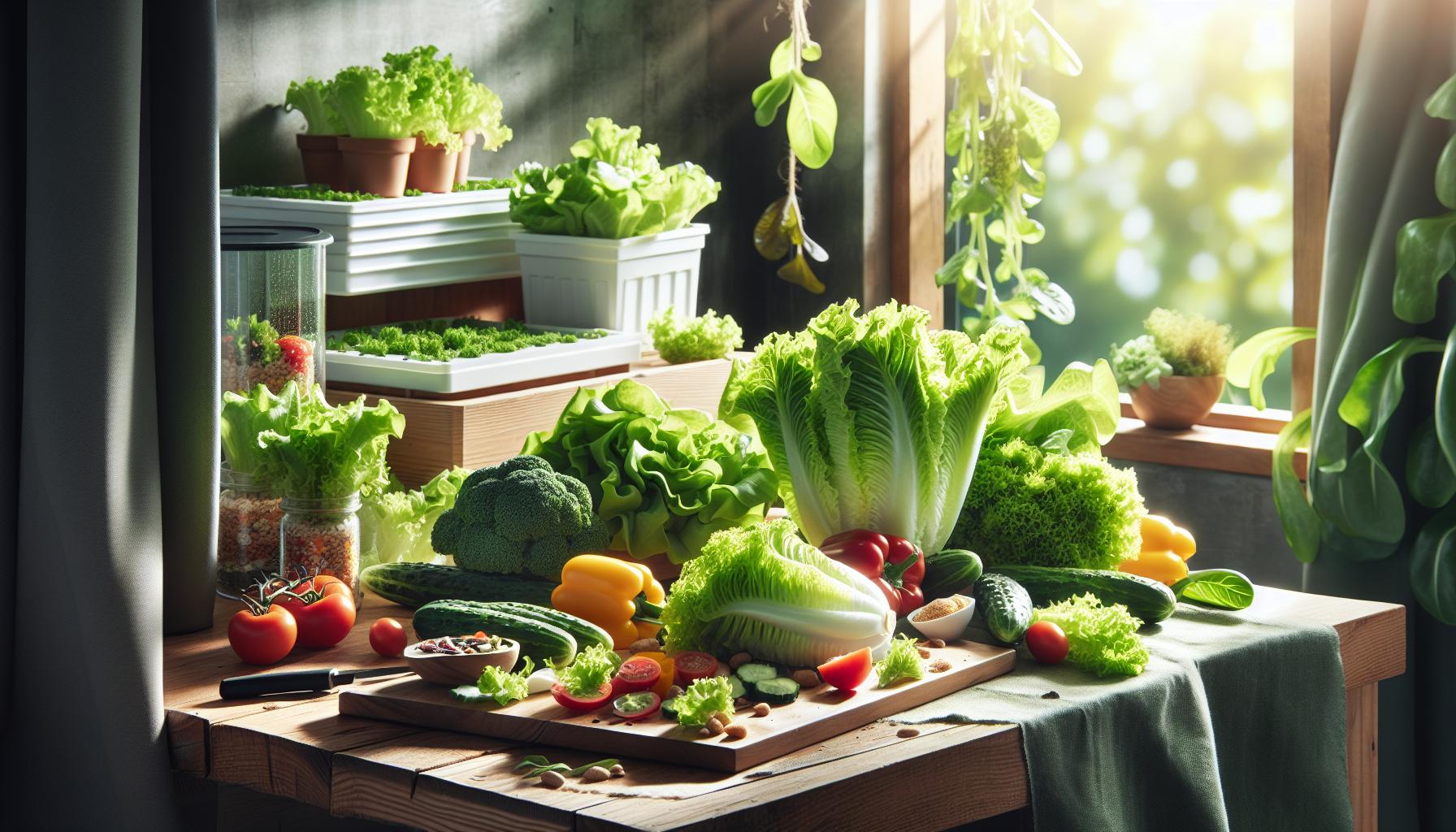 Foto de una lechuga: Inspírate con la belleza de este vegetal 4 Beneficios Nutricionales de la Lechuga