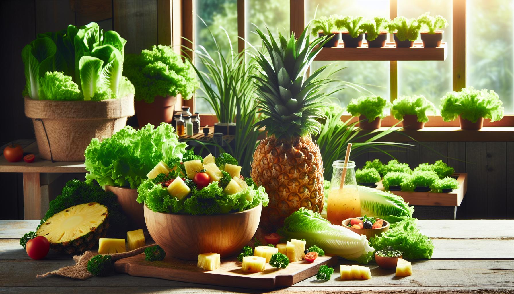 Ensalada con piña y lechuga: Combinación tropical refrescante 4 Beneficios nutricionales de la piña y lechuga