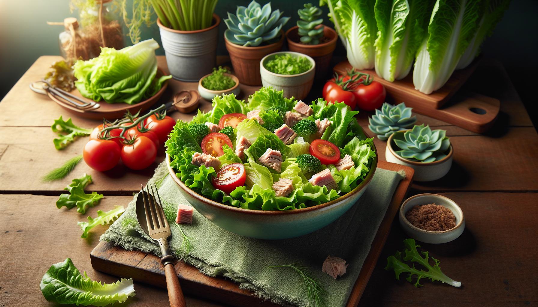 Calorías de una ensalada de lechuga tomate y atún: Calcula tu menú 3 Calorías de una ensalada de lechuga tomate y atún: Calcula tu menú