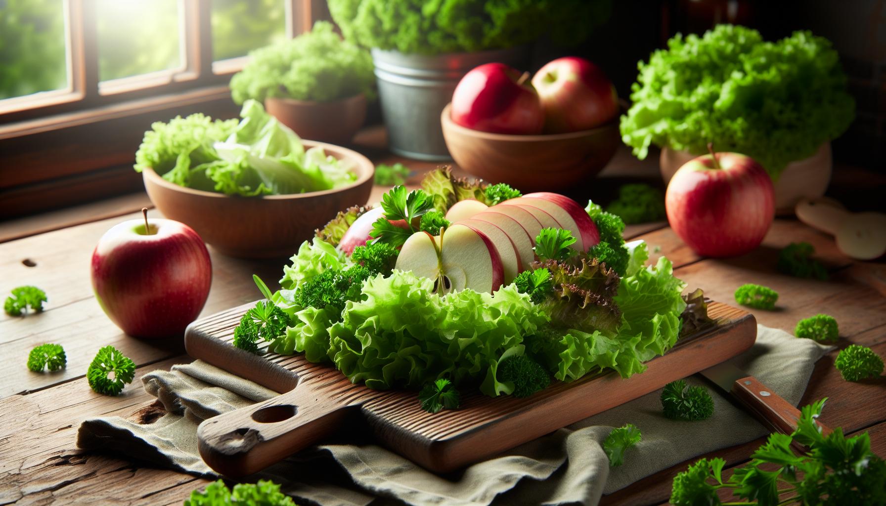 Cómo preparar la ensalada lechuga manzana