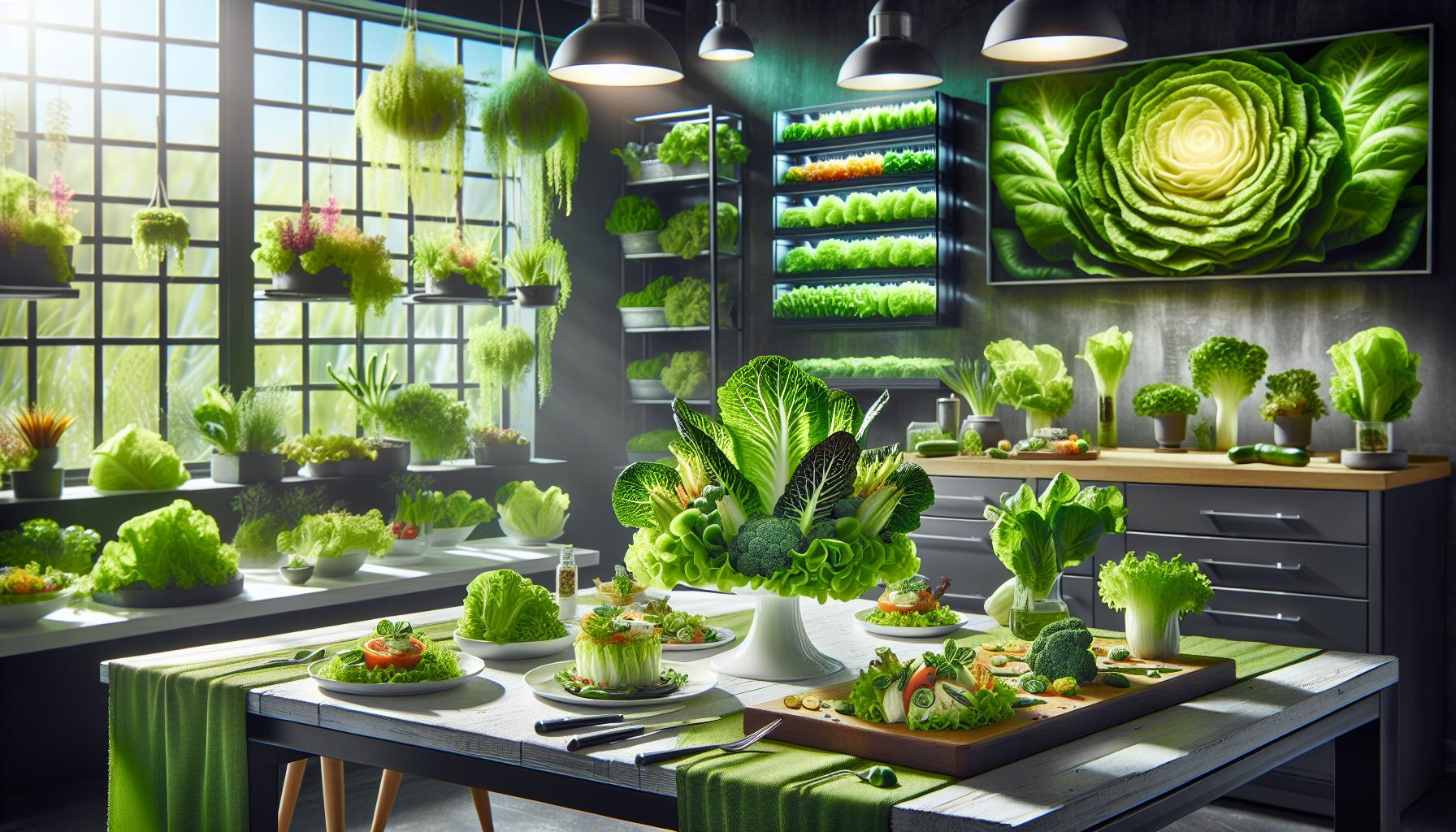 Decoración de platos: el arte con lechuga