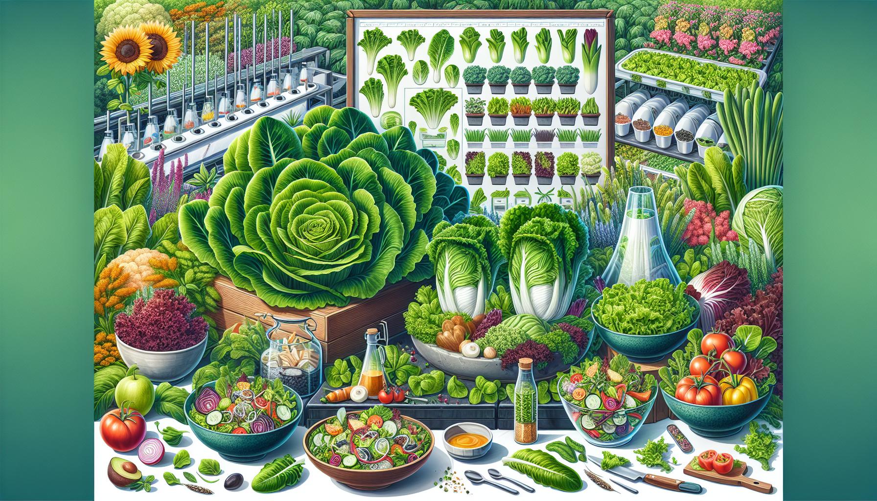 Diferentes variedades de lechuga y sus usos