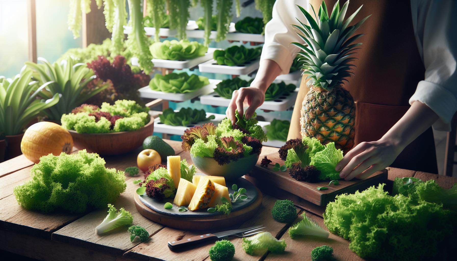 Ensalada con piña y lechuga: Combinación tropical refrescante 3 Ensalada con piña y lechuga: Combinación tropical refrescante