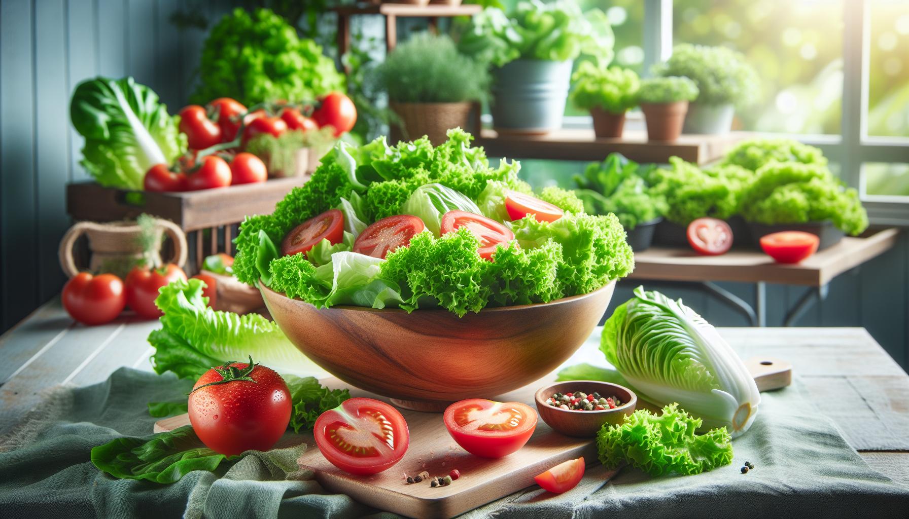 Ensalada de lechuga y tomate: Nutrientes y beneficios para la salud