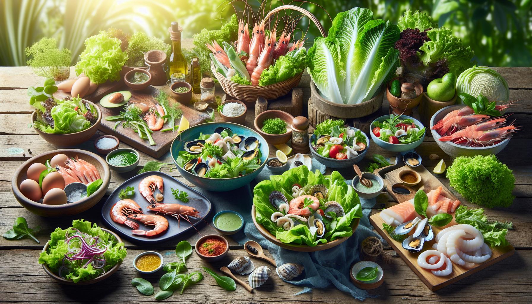 Variedades de mariscos ideales para ensaladas